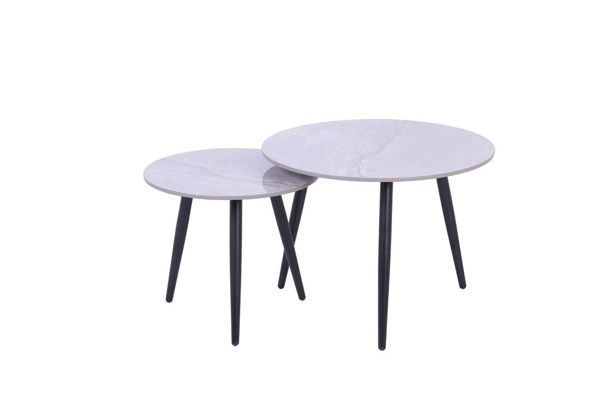 Стіл журнальний з кераміки GEORGIA Сірий Глянець/Чорний (GEORGIA)