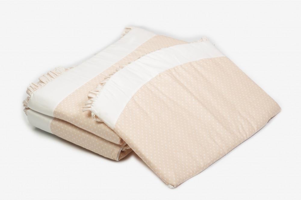 Защитные бортики для детской кроватки Twins Romantik R-001 120x60 см Бежевый (T5187)