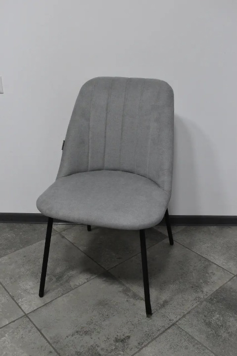 М'який стілець-крісло Milana з чорними ніжками 42х45х88 см Сірий (28374903) - фото 2 М'який стілець-крісло Milana з чорними ніжками 42х45х88 см Сірий (28374903) - фото 2