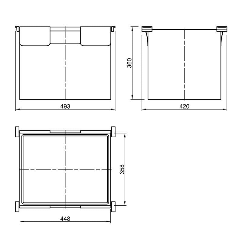 Кошик для білизни Venus VIBO тканинний навісний 440 мм Графіт (APSV46VGF) - фото 3 Кошик для білизни Venus VIBO тканинний навісний 440 мм Графіт (APSV46VGF) - фото 3