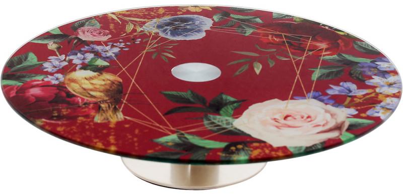 Блюдо сервировочное Liadane Птица в Цветах вращающееся Ø 30 см стеклянное на ноге (BD-594-241) Блюдо сервировочное Liadane Птица в Цветах вращающееся Ø 30 см стеклянное на ноге (BD-594-241)
