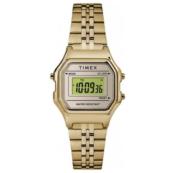 Наручные часы женские Timex Classic Digital Mini кварцевые Gold (Tx2t48400)