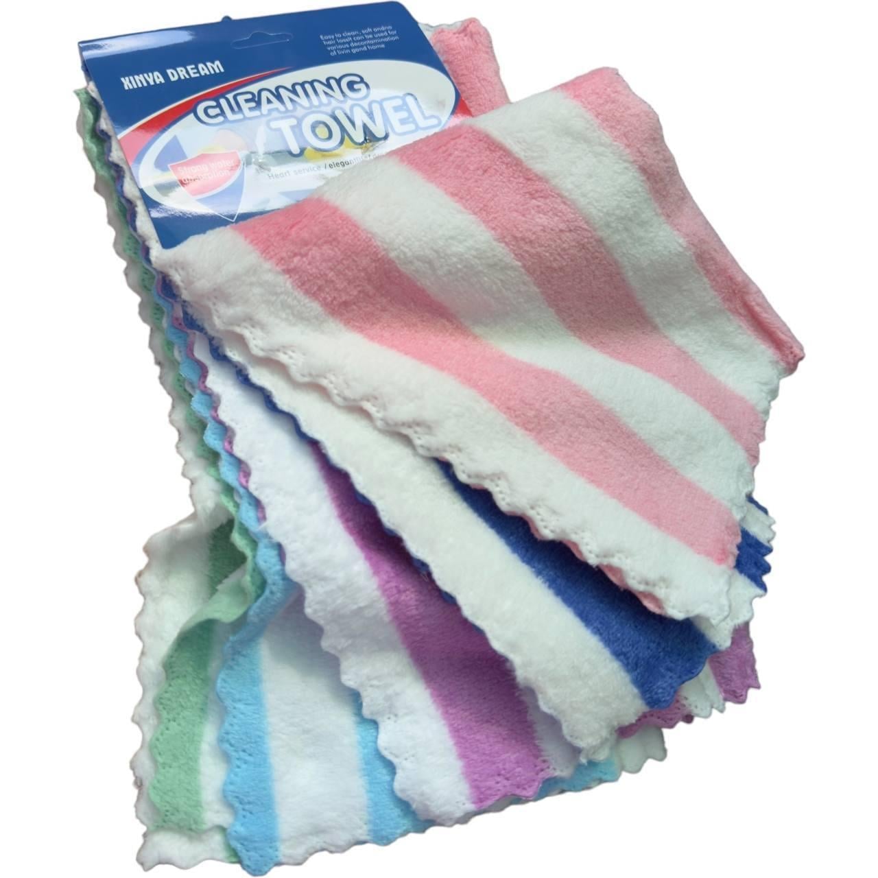 Набор салфеток полоска из микрофибры 5 шт. 30х30 см (33664671)