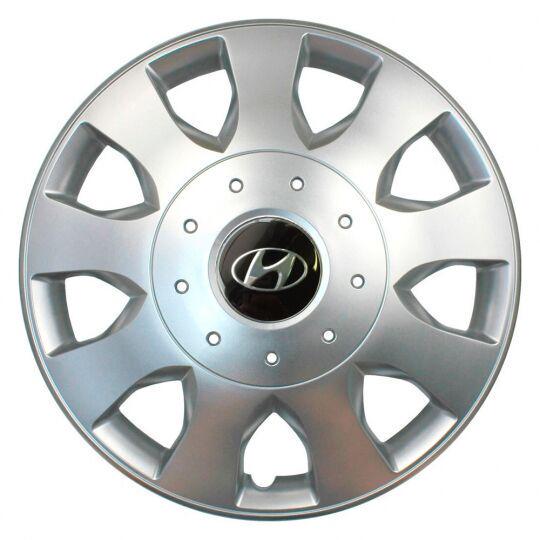 Автомобильные колпаки SKS 400 R16 с логотипом Hyundai 4 шт. Серебристый