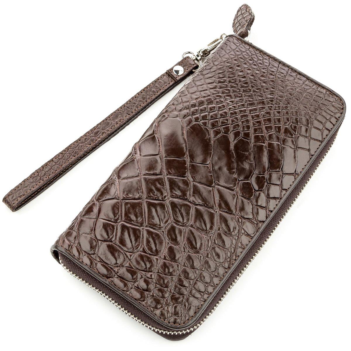 Клатч мужской Crocodile leather 18588 кожа Коричневый (23876)