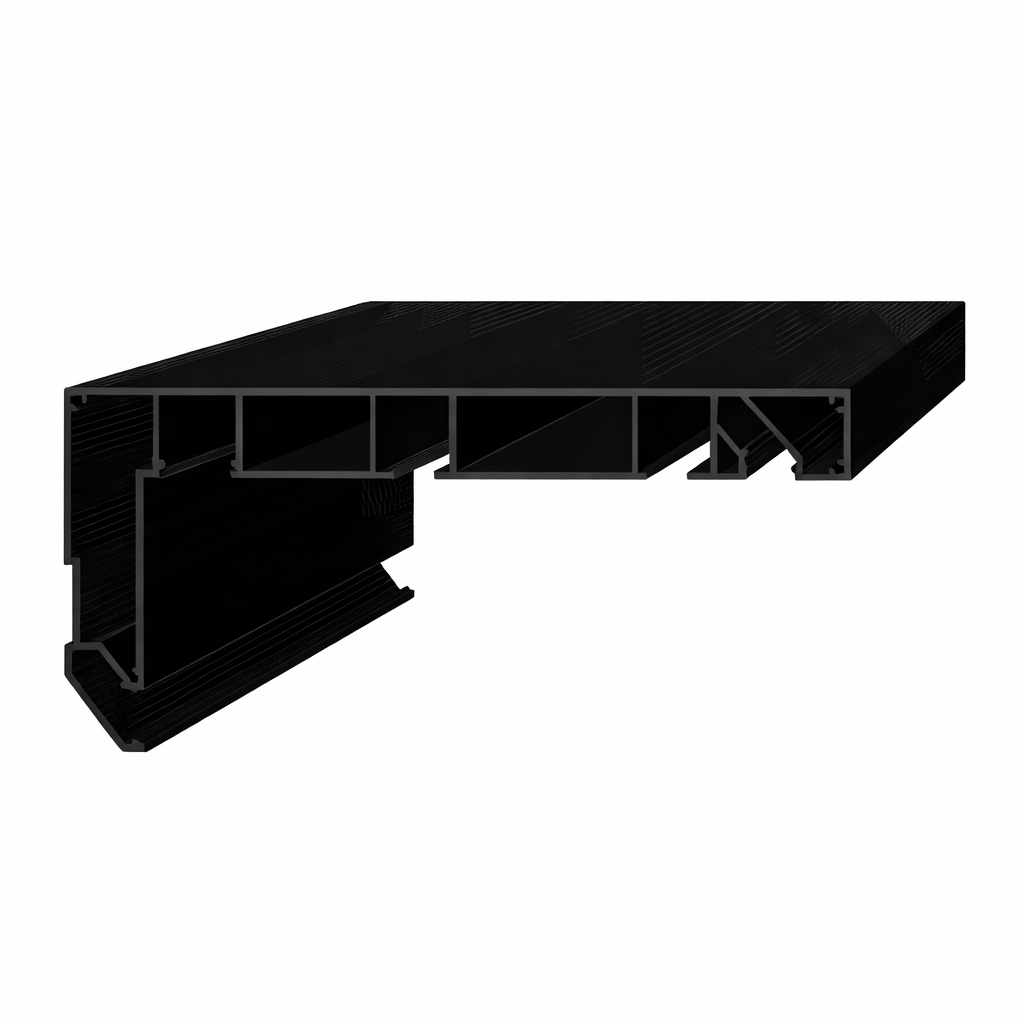 Профиль-карниз ArtGreat ArtLine для натяжных потолков алюминиевый 3,2м Черный (UK21_3,2Черн)