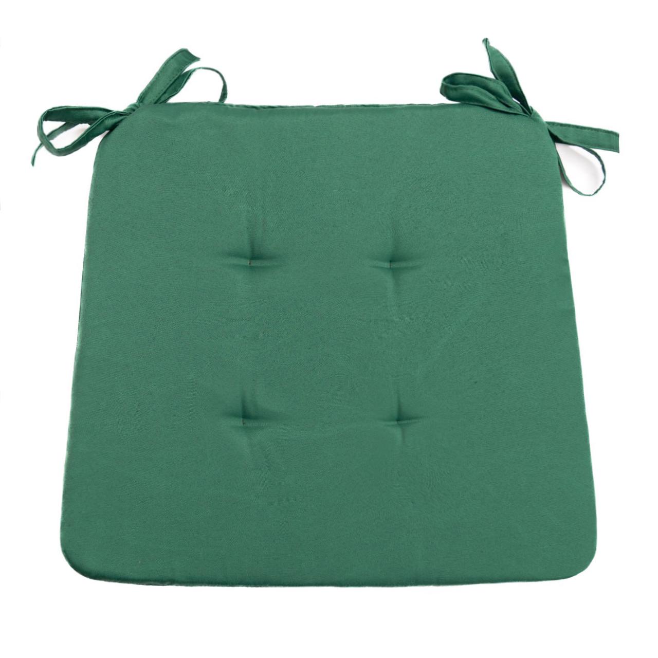 Подушка для стула 32х38х3 см Темно-зеленый (1800333254)