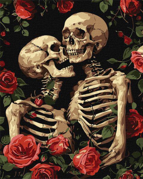 Картина за номерами Ideyka Закохані кістяки 40x50 см (Id-KHO5180)