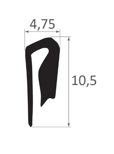 Гарпун ПВХ для натяжної стелі 10,5 Білий (5103-1) - фото 2