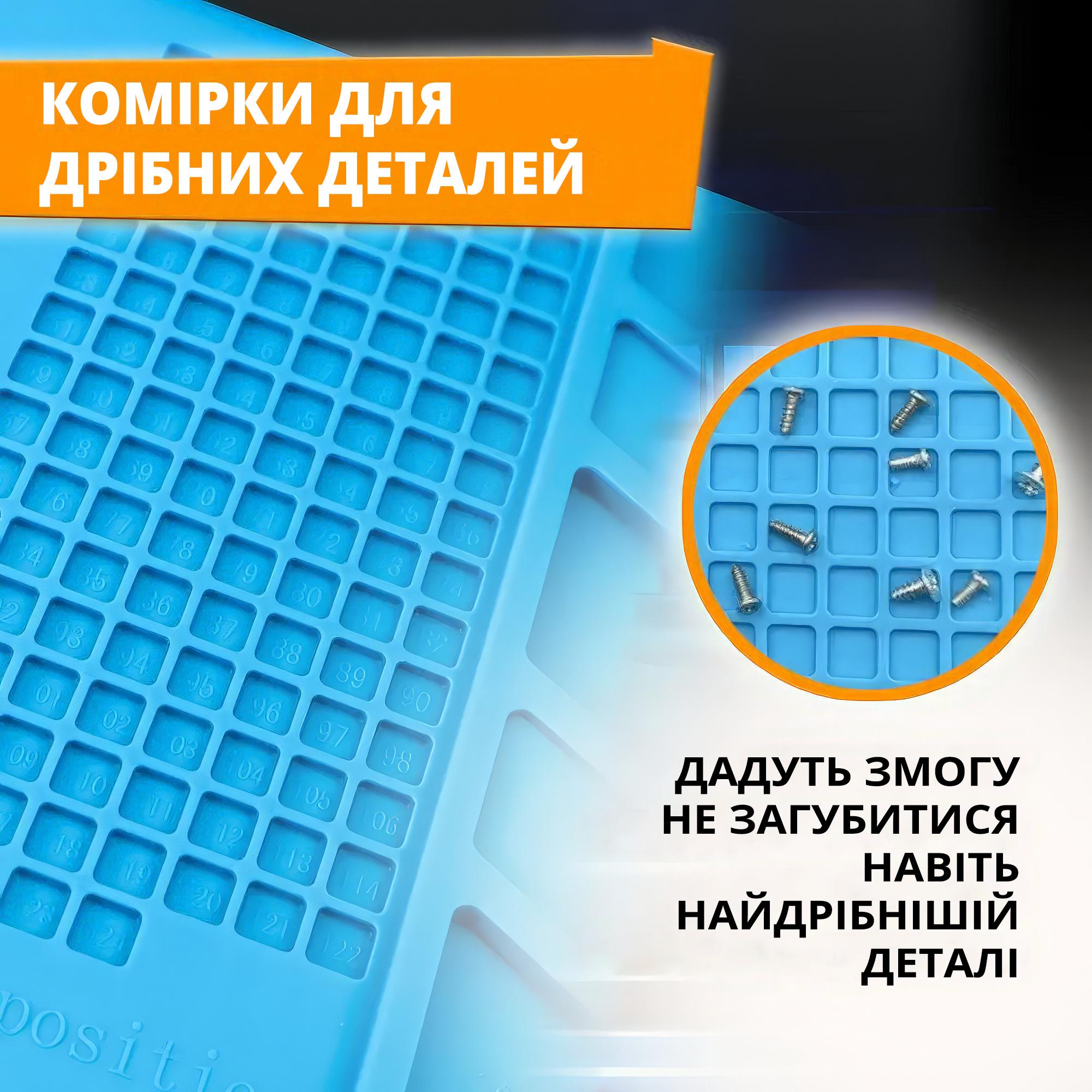 Килимок для паяння магнітний силіконовий термостійкий 45х30 см - фото 7