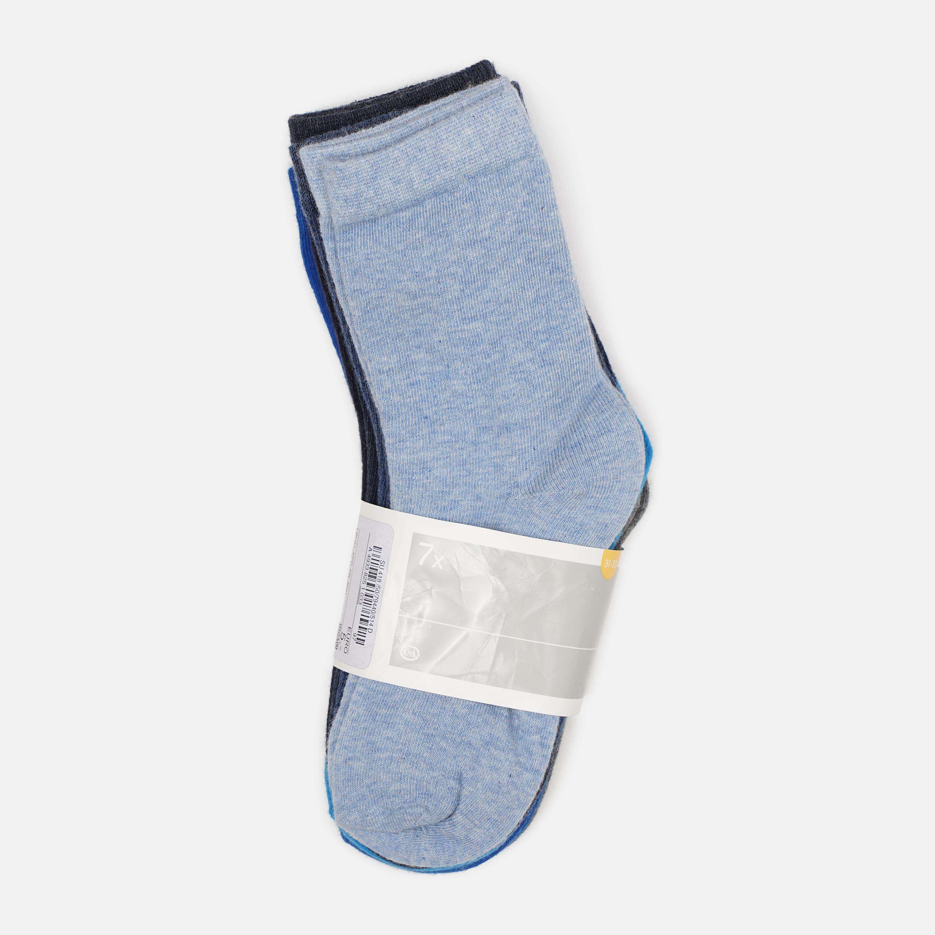 Носки C&A р. 24-26 7 шт. Синий/Голубой/Серый (4185079440514)