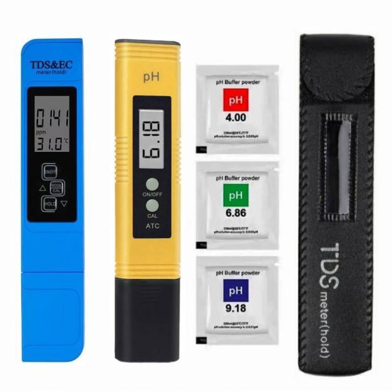 Комплект вимірювальних приладів 4в1 РН-метр/солемір/кондуктометр TDS/EC-метр E-1 (3309772)