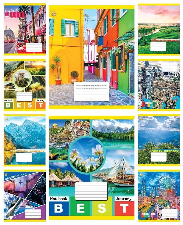 Зошити учнівські Тетрада ТЕ41302 Мікс ПМК 24 арк. 20 шт. в уп. (MTT-183950)