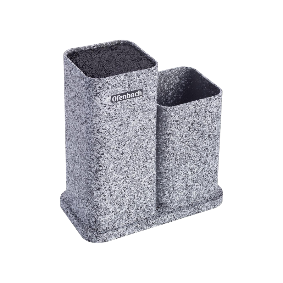 Підставка для ножів Ofenbach Vizo подвійна Сірий мармур (100214)