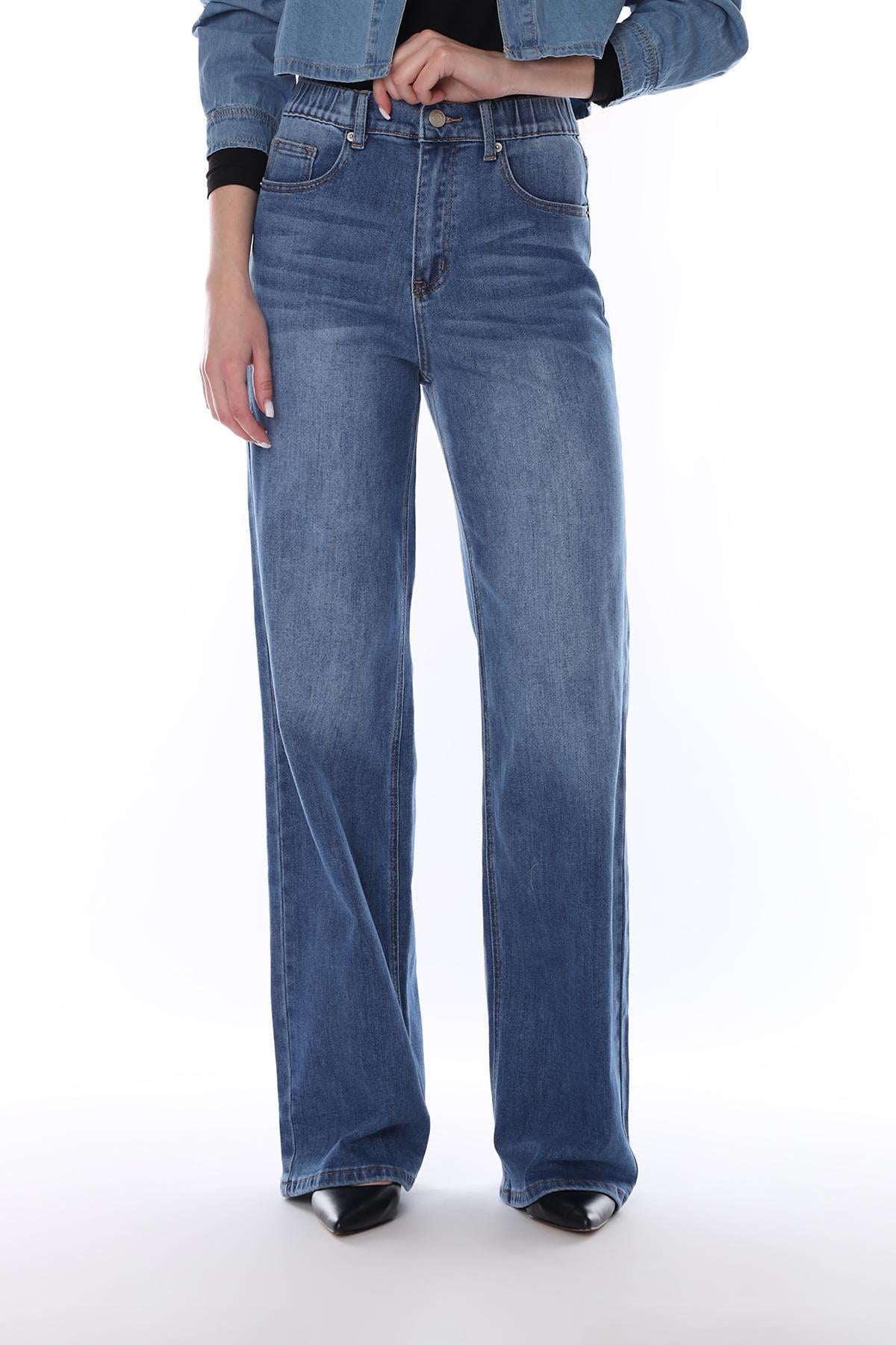 Джинси wide leg жіночі р. 44 Синій (ЦБ-00290497)