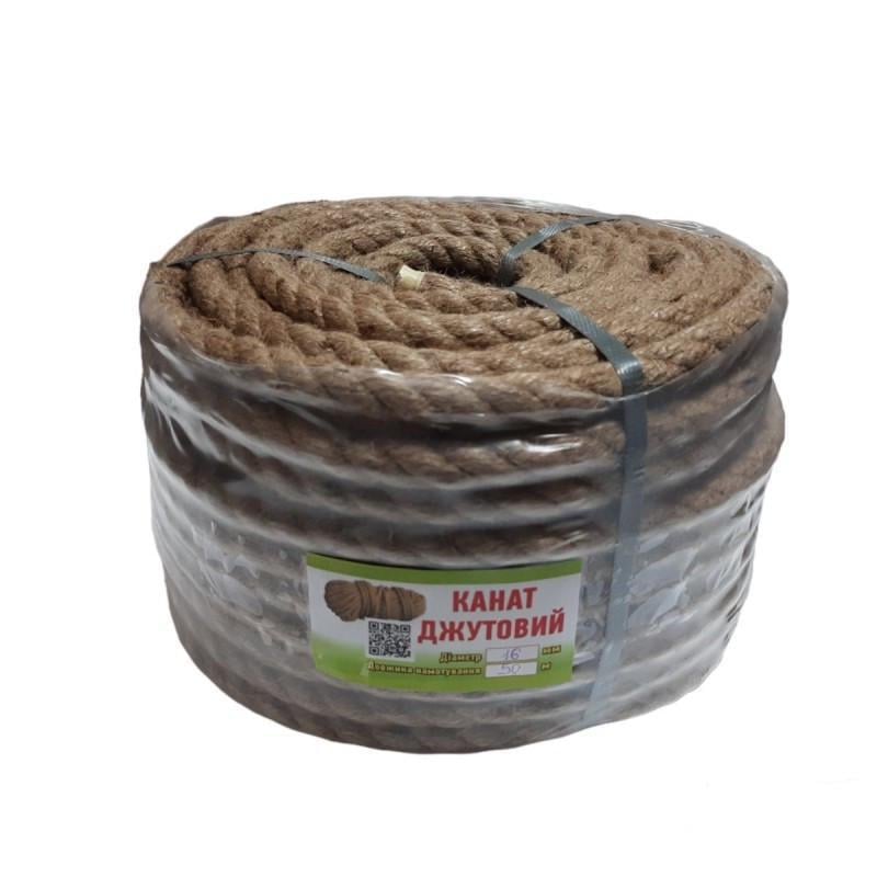 Канат джутовий 50 м х 16 мм - фото 1