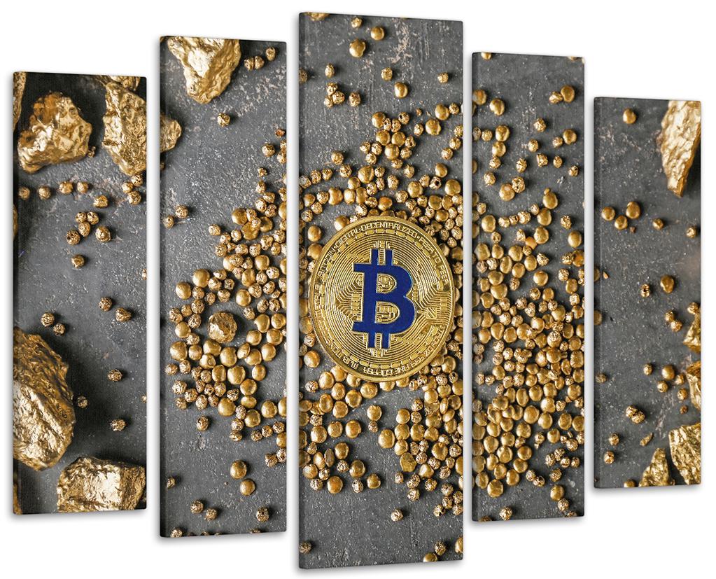 Картина модульная Золото Деньги 110х160 см (Art-377_5)