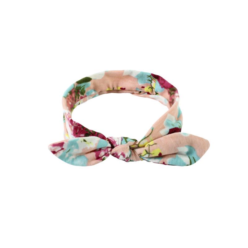 Повязка детская для волос Lesko F-07 Цветочный принт №5