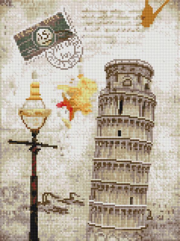 Алмазная мозаика ColorArt Пизанская башня ST1004-1 30х40 см Алмазная мозаика ColorArt Пизанская башня ST1004-1 30х40 см