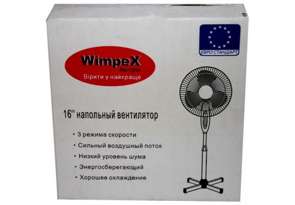 Вентилятор підлоговий Wimpex WX-1611 Біло-синій - фото 4