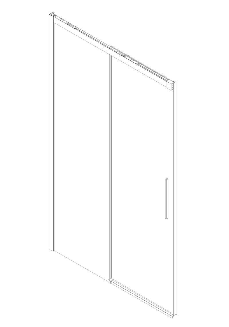 Душевая дверь в нишу KOER SR SD05-140x200-TR-01 прозрачное стекло Easy Clean 6 мм Хром (KR5406) - фото 8