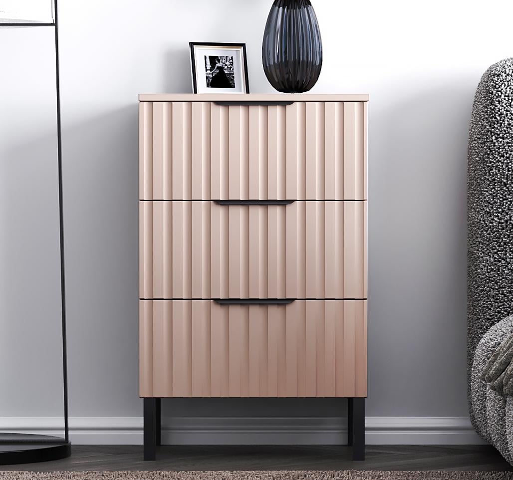 Тумба приліжкова DiPortes Саванна РЕТРО К-35 МДФ 50/83/40 см Кашемір (01429)