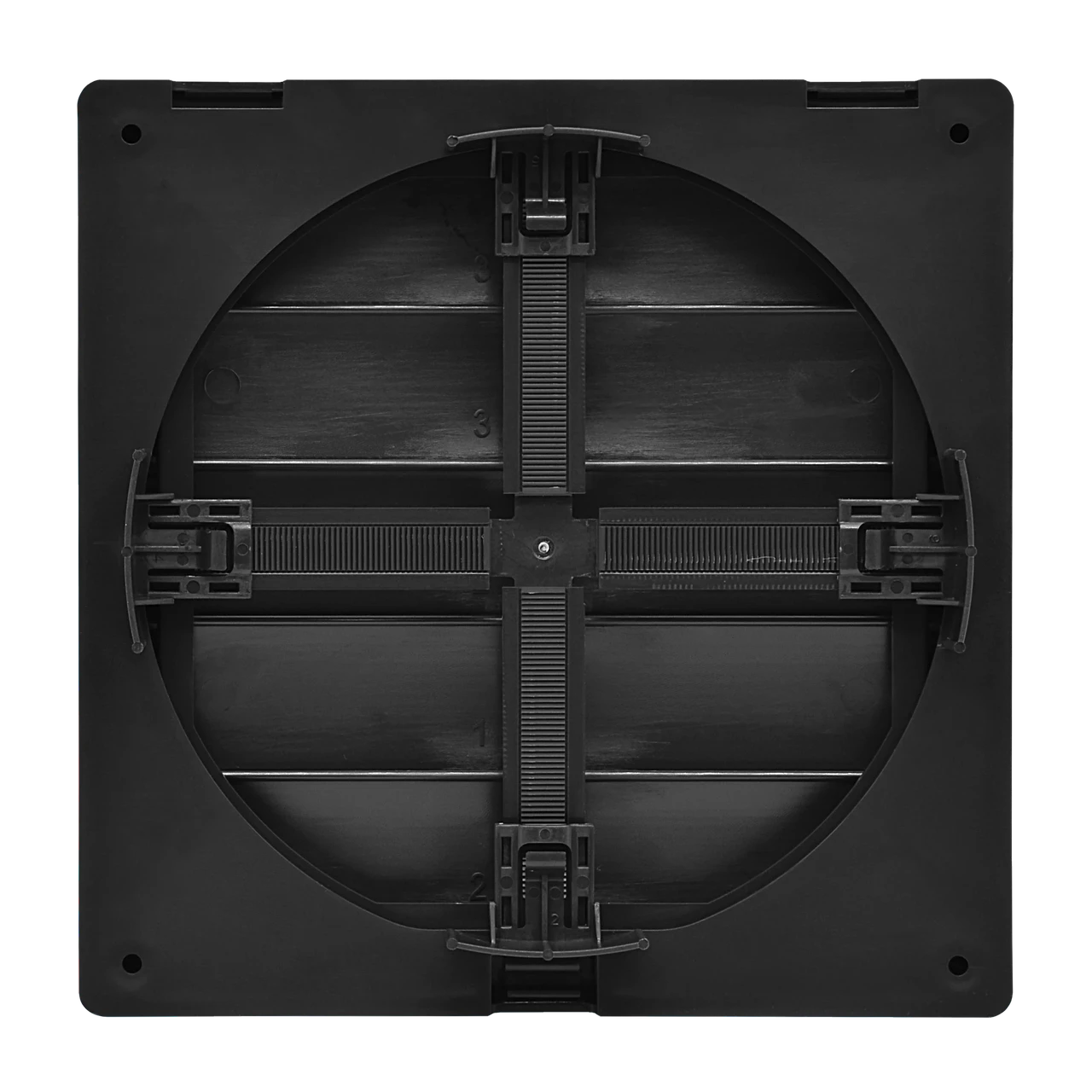 Решетка вентиляционная AirRoxy квадратная/пластиковая с регулировкой 80-150 мм и сеткой 170x170 мм Graphite (02-345) - фото 2 Решетка вентиляционная AirRoxy квадратная/пластиковая с регулировкой 80-150 мм и сеткой 170x170 мм Graphite (02-345) - фото 2