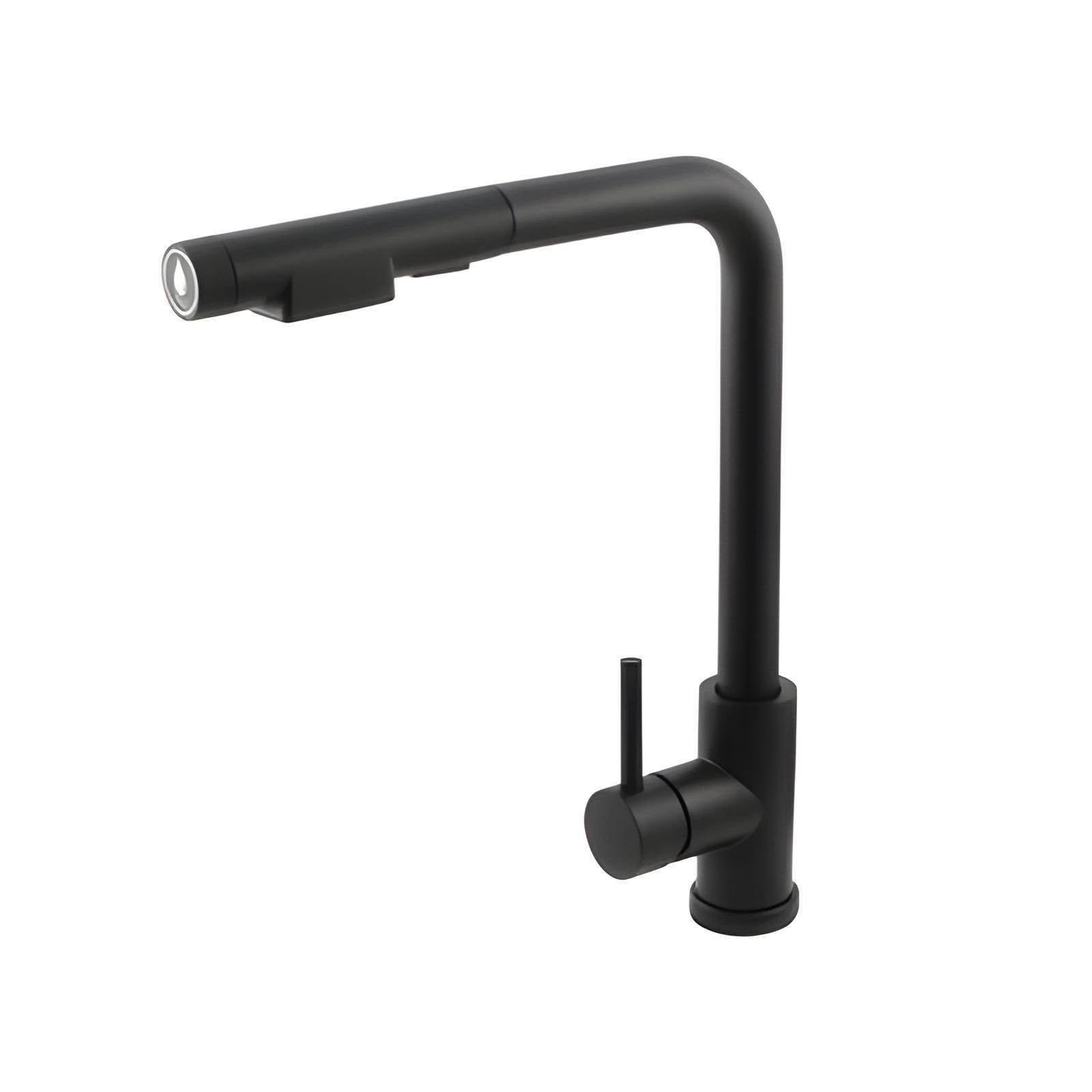 Смеситель для кухни Venta BK893FB с однорычажным осмосом Черный (SW-92857)