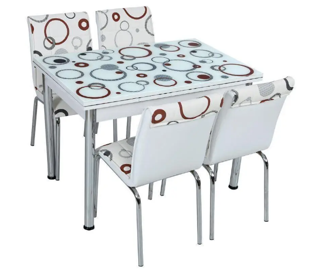 Комплект обеденной мебели Mobilgen Red Ring стол и 4 стула (9419317)