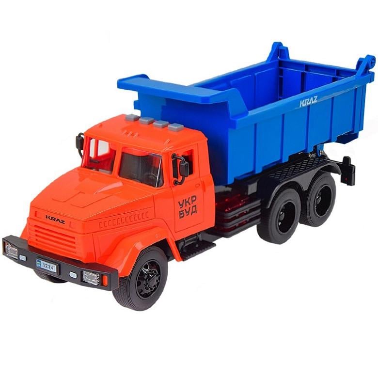 Игрушечная техника КрАЗ Грузовик Самосвал со светом и звуком/открывается дверь/поднимается кузов (28443524)