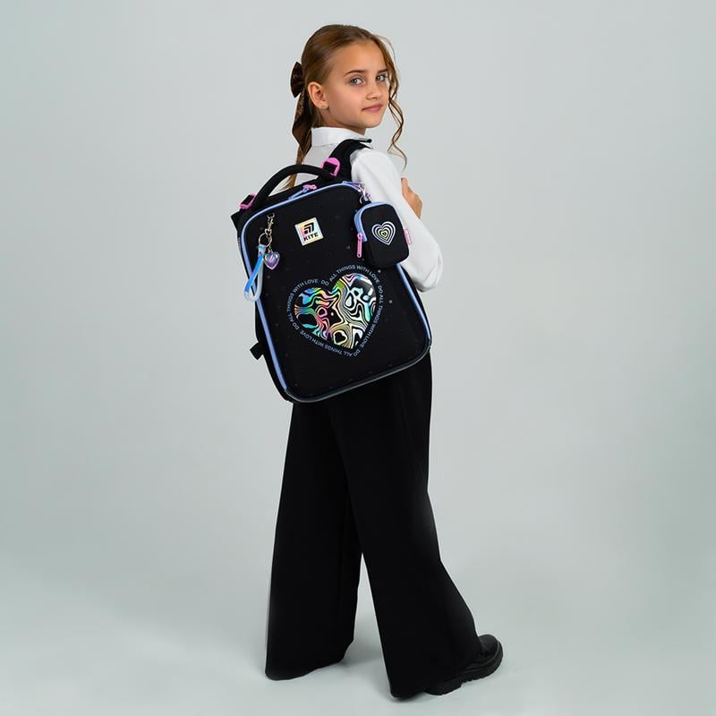 Рюкзак школьный KITE Education K25-531M-2 Love is каркасный с ортопедической спинкой (000995371) - фото 5 Рюкзак школьный KITE Education K25-531M-2 Love is каркасный с ортопедической спинкой (000995371) - фото 5