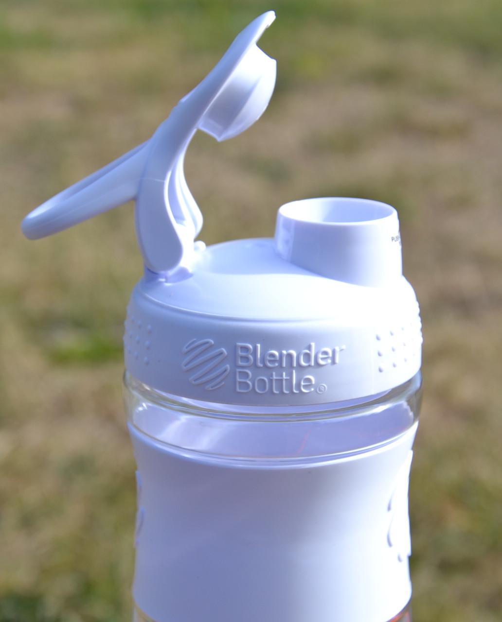 Шейкер спортивный Blender Bottle SportMixer Flip 28 oz/820 мл White - фото 6