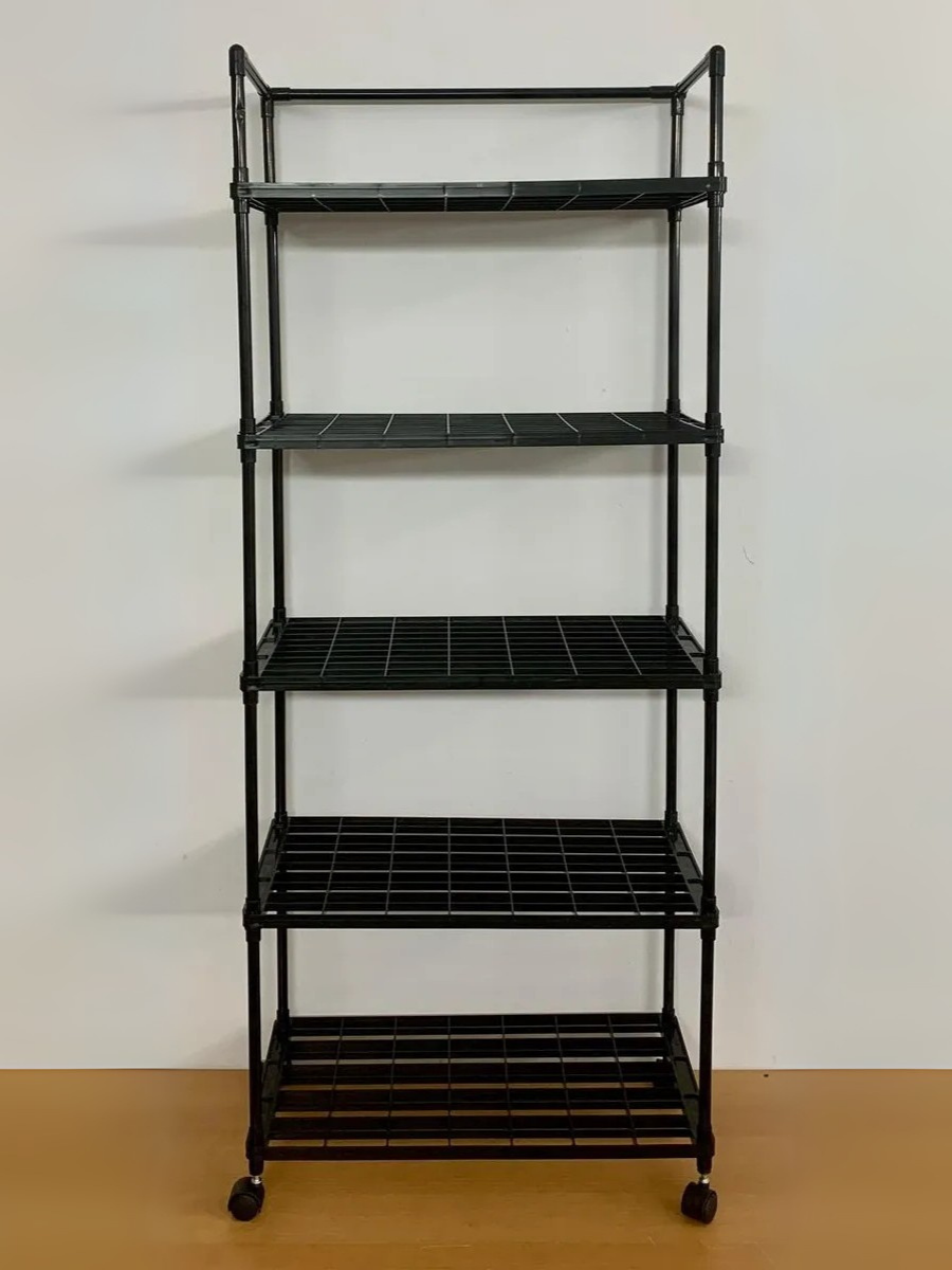 Етажерка-стелаж для зберігання з роликами 5-ярусів 120х50х26 см Чорний (9196654310) - фото 11