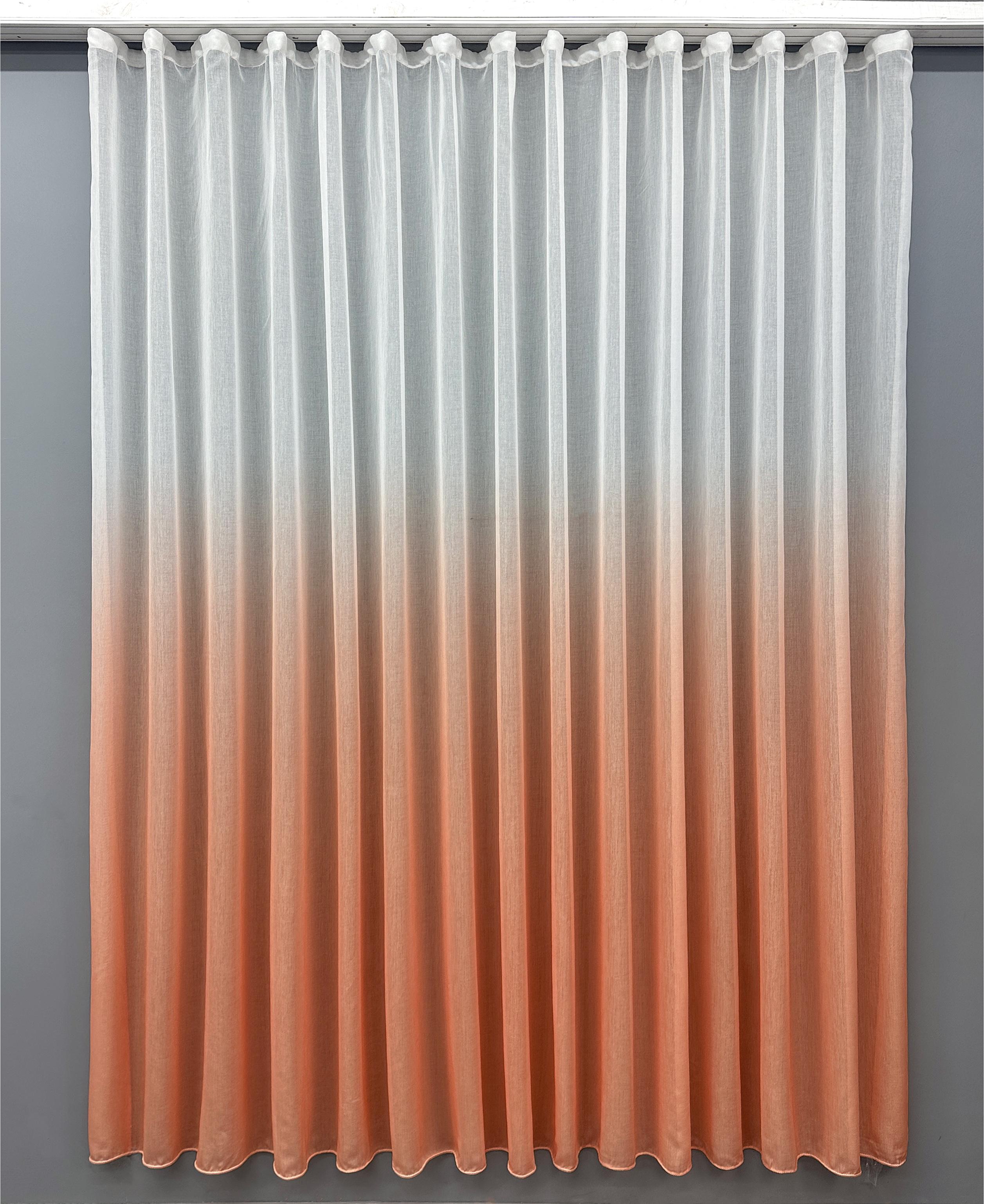 Тюль VR-Textil №578т Омбре Батист 300х250 см Персиковый/Белый (40-027)