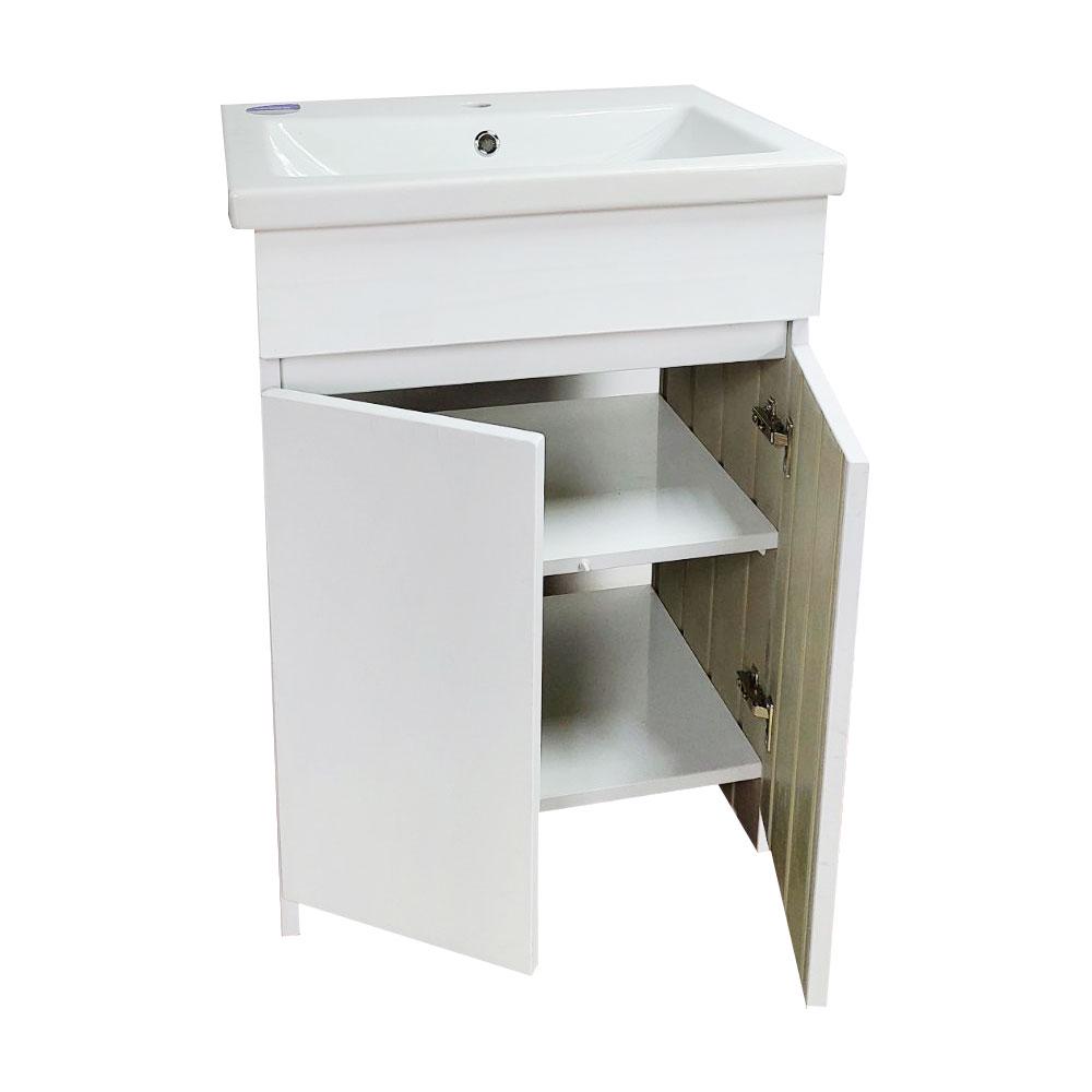 Тумба пластиковая Mikola-M под умывальник Атлант с керамическим умывальником 50 см (1051) - фото 3