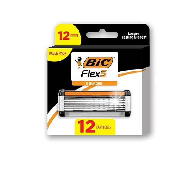 Касети змінні для бритви BIC Flex 5 для чоловіків 12 шт.