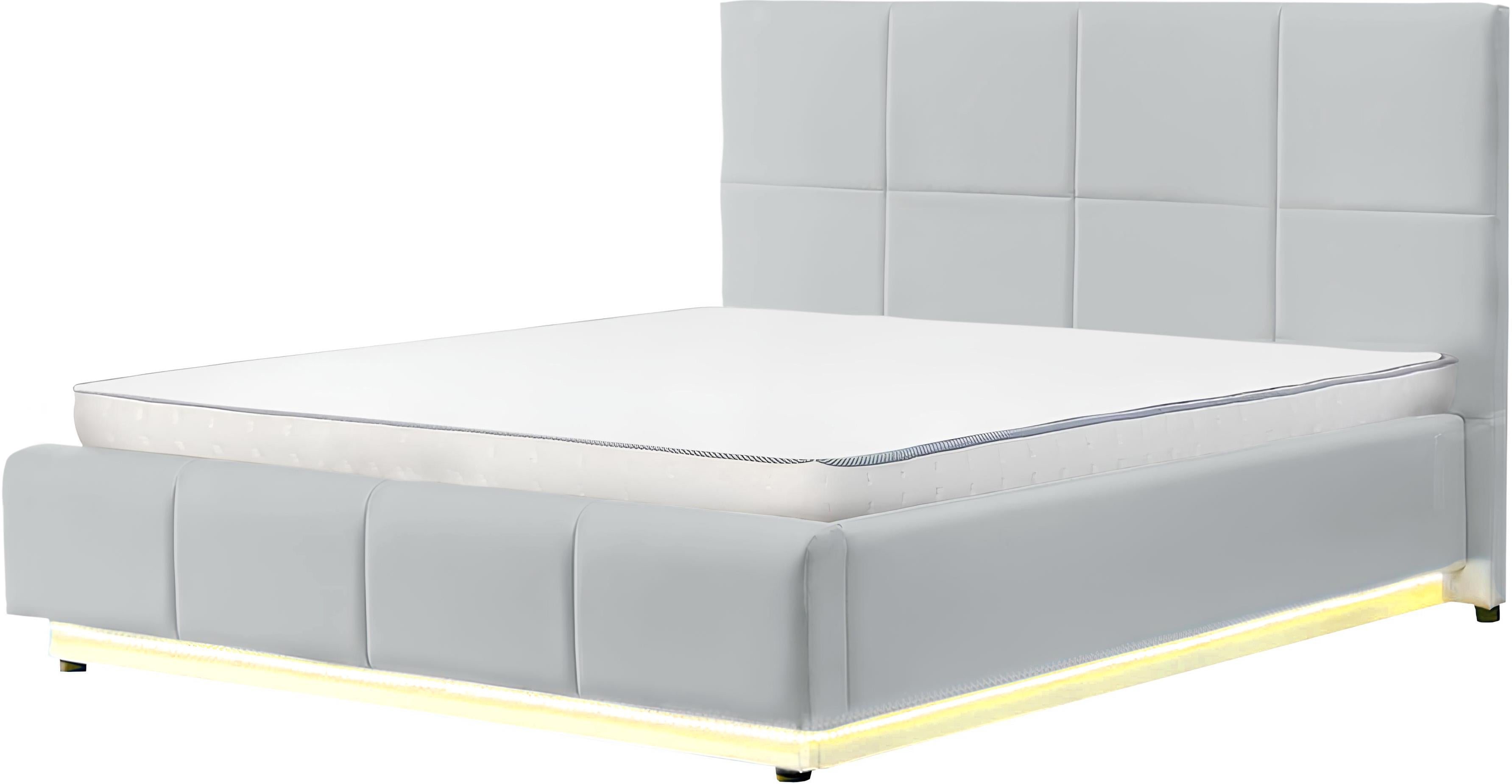 Кровать двуспальная Eclipse с подъемным механизмом и подсветкой 180х200 см Silver breeze Charm (16133)