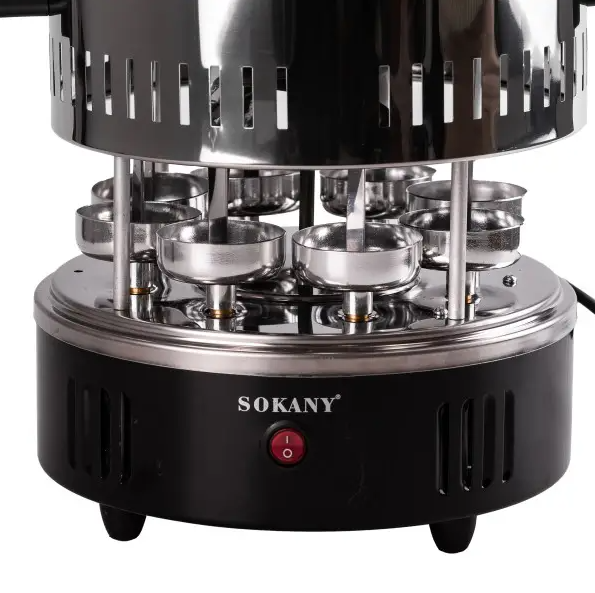 Электрошашлычница вертикальная Sokany SK-6113 на 8 шампуров - фото 4 Электрошашлычница вертикальная Sokany SK-6113 на 8 шампуров - фото 4