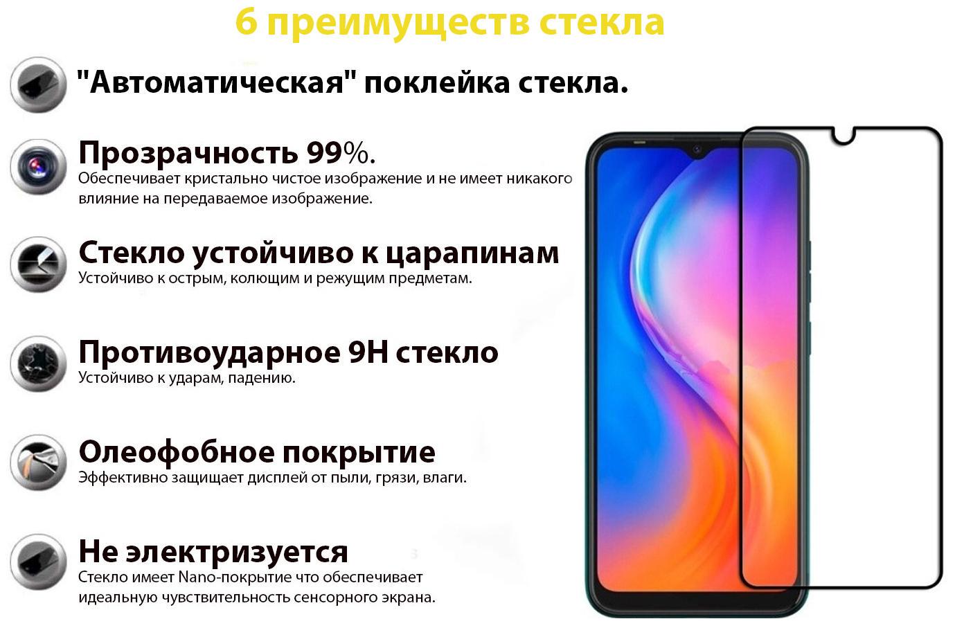Захисне скло BeCover для Tecno Spark 6 Go Black (706911) - фото 2