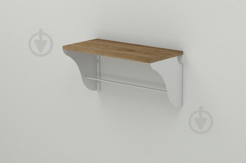 Полка настенная Ferrum-decor Комфи 260x700x240 металл Белый ДСП Дуб Таверна 16 мм (KOM0055)