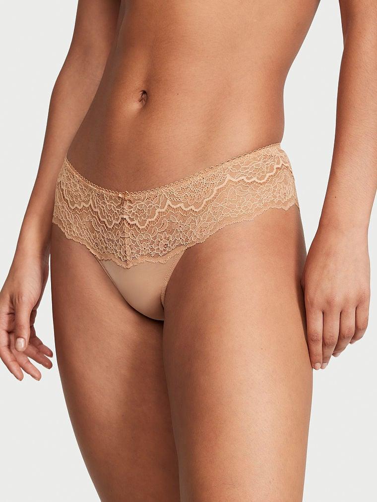 Трусики женские Victoria's Secret Floral Lace кружевные XL Бежевый (2018736475) Трусики женские Victoria's Secret Floral Lace кружевные XL Бежевый (2018736475)