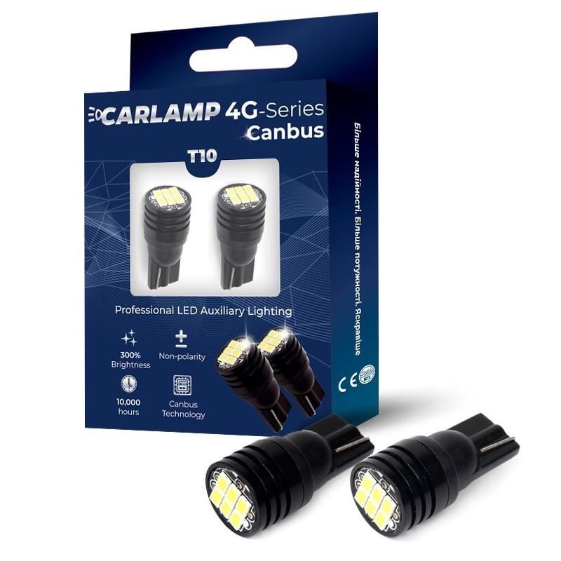 Лампи світлодіодні Carlamp W5W Canbus 6000 K для габаритів з обманкою (T103020)