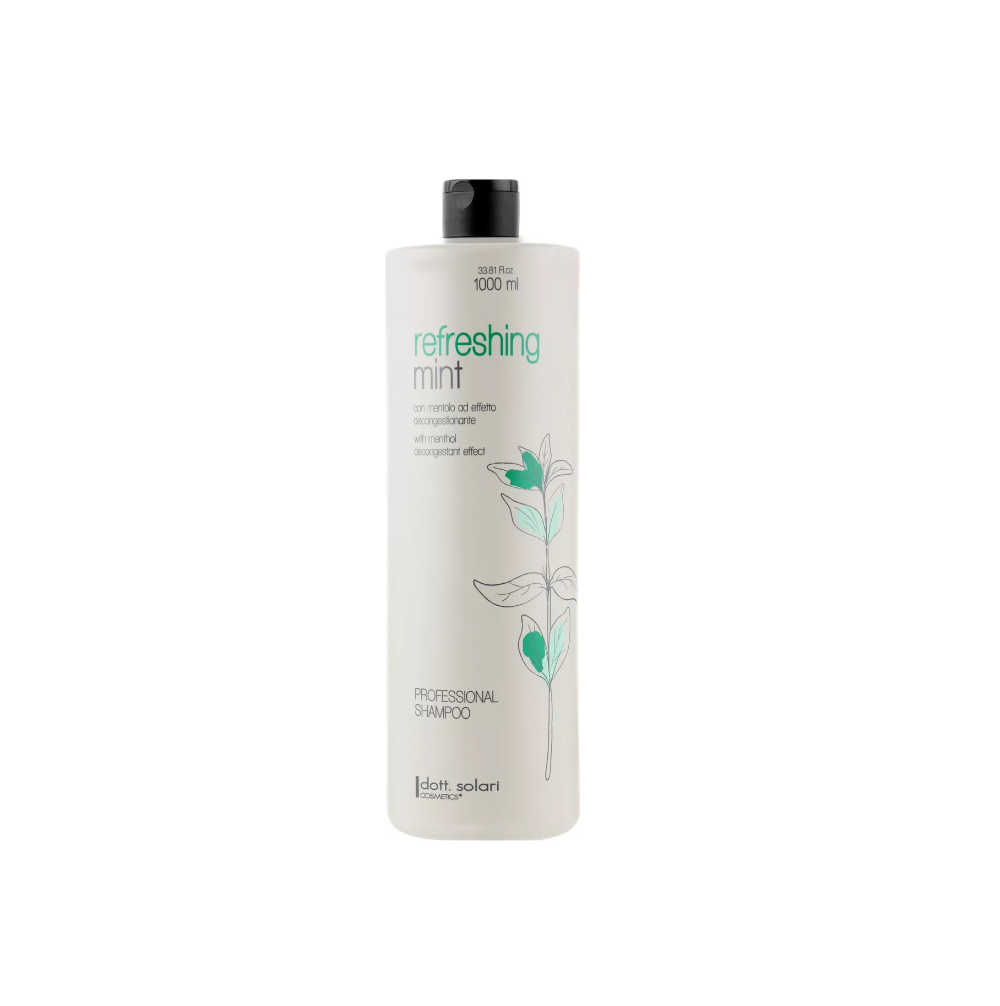Шампунь тонізуючий проти лупи зі свіжою м'ятою Dott.Solari Refreshing Mint Shampoo 1000 мл