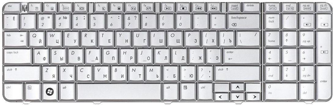 Клавиатура для ноутбука HP Pavilion G70 Silver