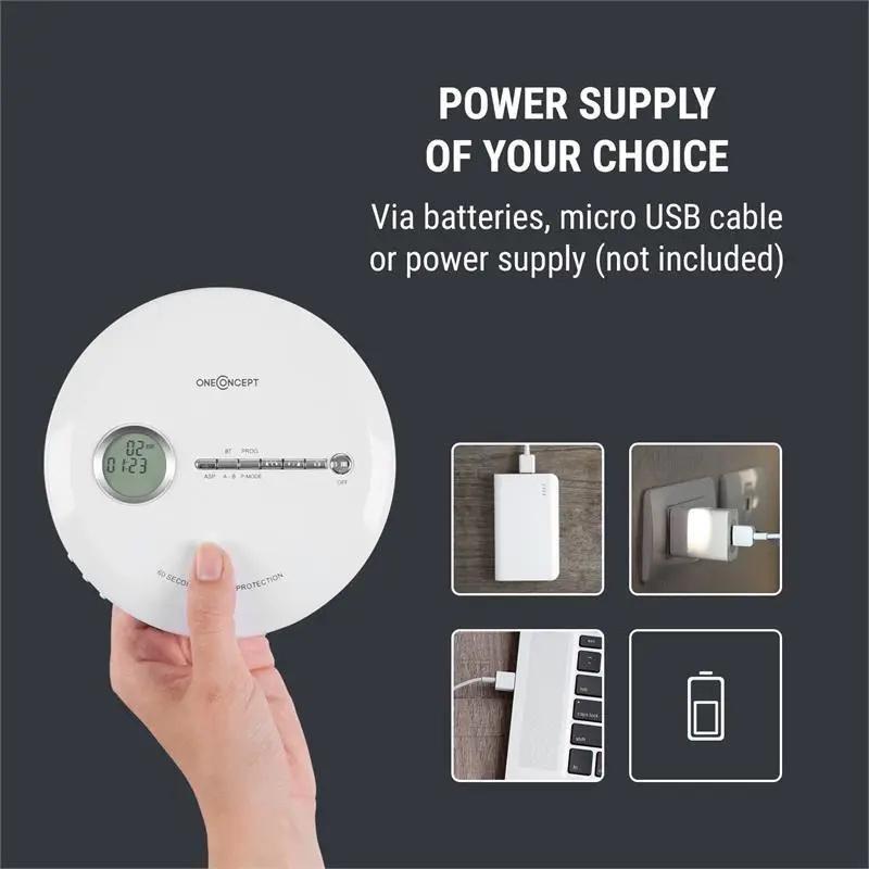Проигрыватель компакт-дисков OneConcept Discman CDC 100 BT (10033713) - фото 6