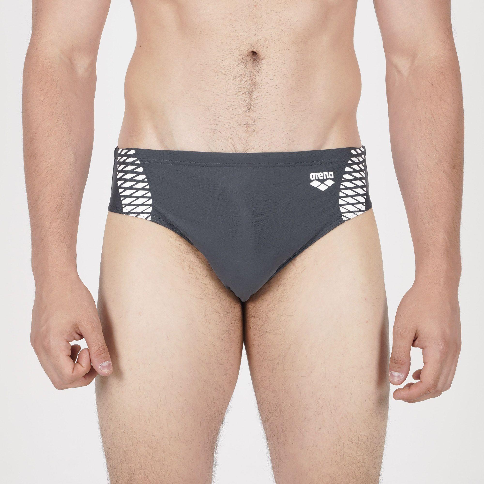 Плавки-слипы мужские Arena OPENINGS SWIM BRIEFS 110 см Серый/Белый (008065-501 110)