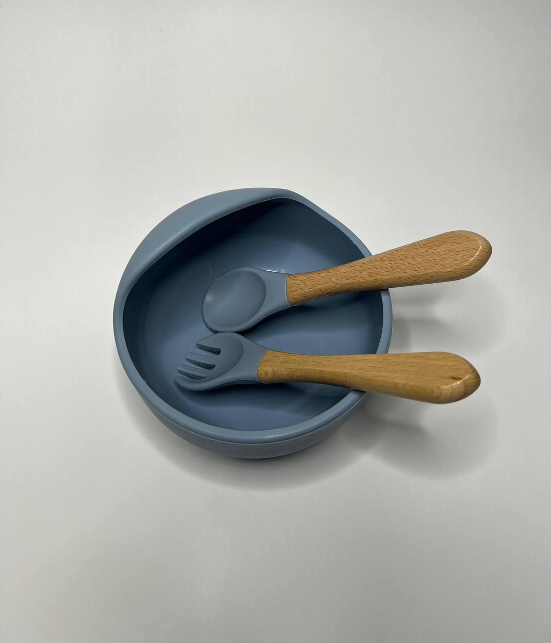 Набір дитячого посуду для першого прикорму 6 предметів Блакитний (0015) - фото 3