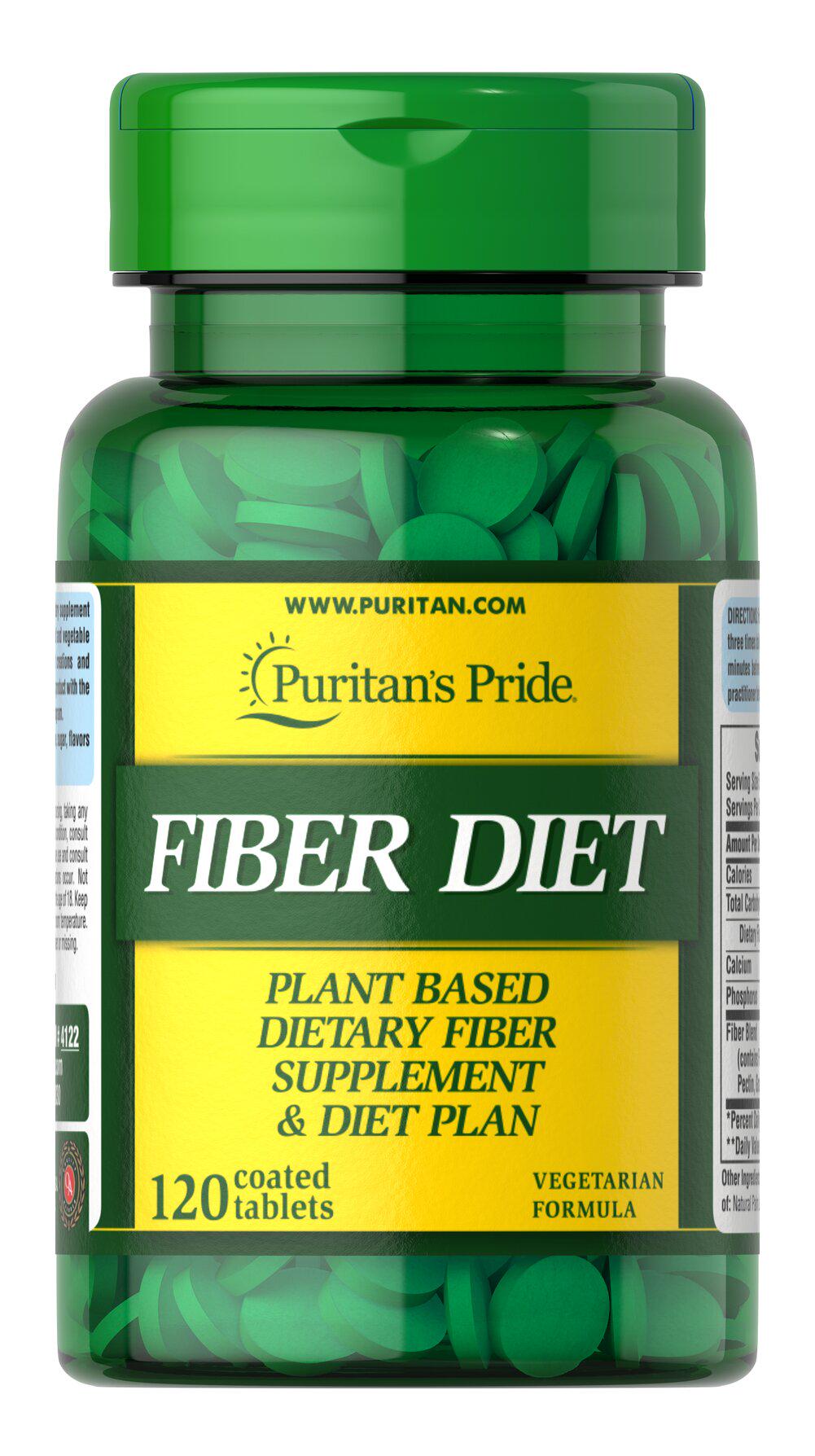 Очистка кишечника Puritan's Pride Fiber Diet 120 Tabs