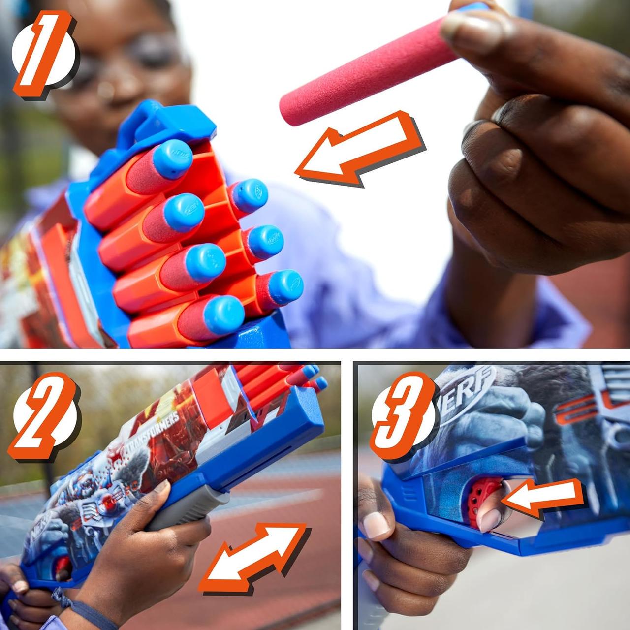 Бластер Nerf Transformers Optimus Primal Dart Blaster - фото 5 Бластер Nerf Transformers Optimus Primal Dart Blaster - фото 5
