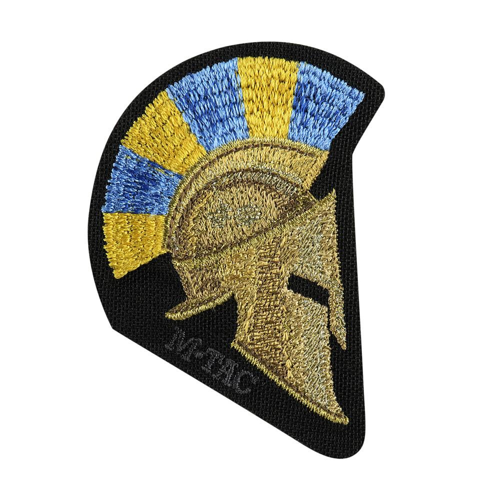 Нашивка M-Tac Spartan Helmet UA вышивка Black Нашивка M-Tac Spartan Helmet UA вышивка Black